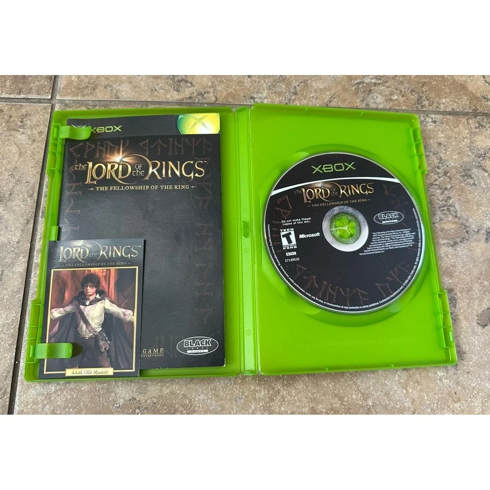 Lord of the Rings The Fellowship the Ring Xbox Game W/Manual
